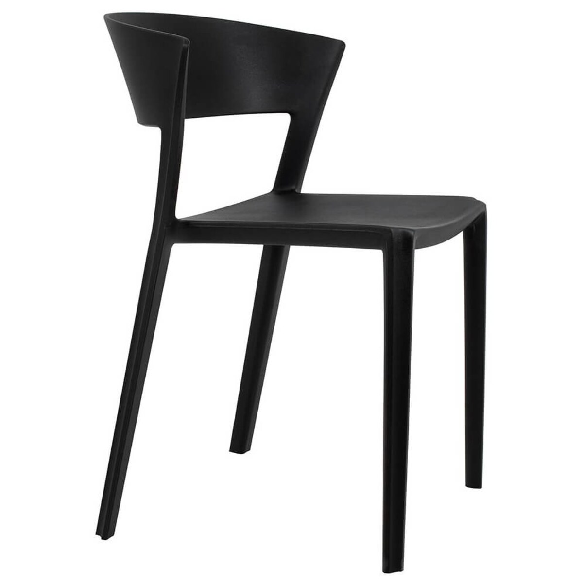 Minimalistyczne krzesło jadalniane Jasper czarne do kuchni, King Home
