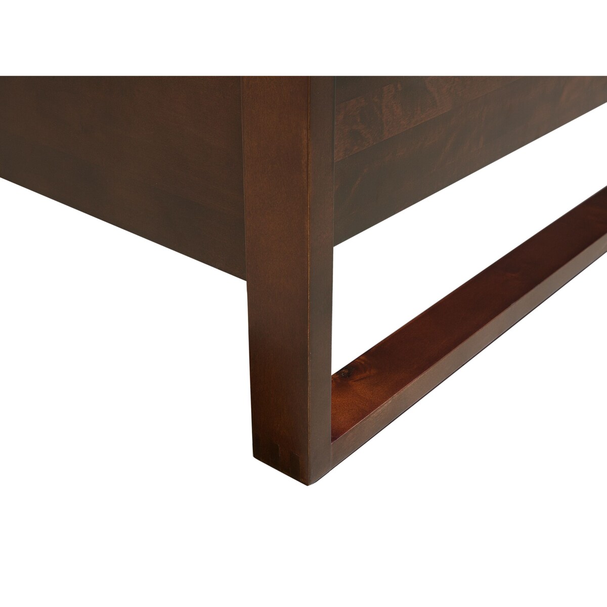 Łóżko drewniane 140 x 200 cm ciemne GIULIA