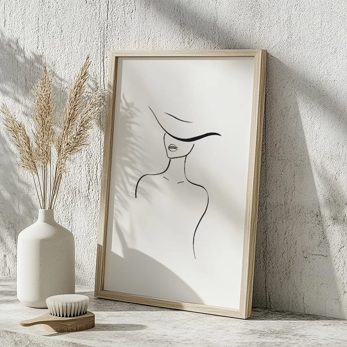 plakat line art mystery lady 2 50x70 cm