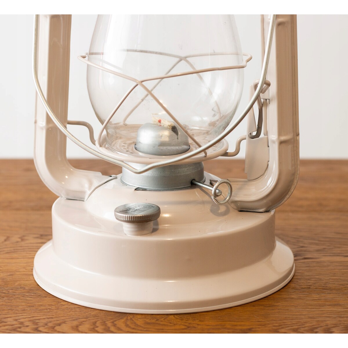 LAMPA NAFTOWA BEŻOWA WISZĄCA STOJĄCA szklana metalowa 50cm + knot