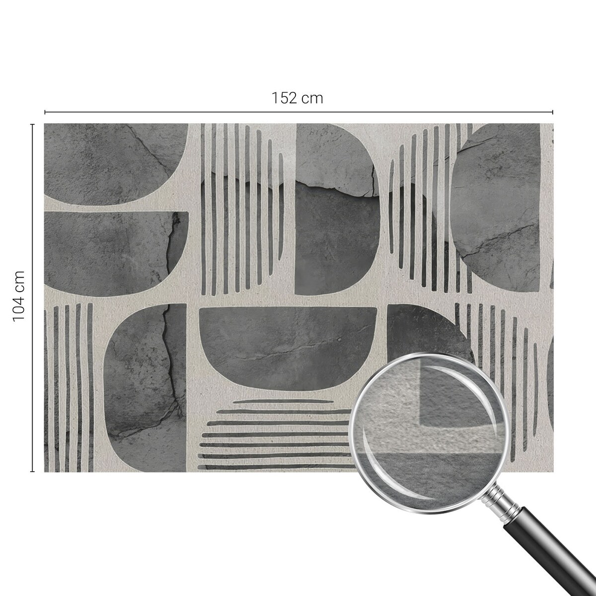 Fototapeta flizelinowa 152x104 cm - Kształty geometryczne, tapeta ścienna szara