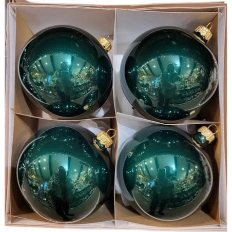 Bombka szklana 4 szt. OPALINA Ø 100 mm zielone