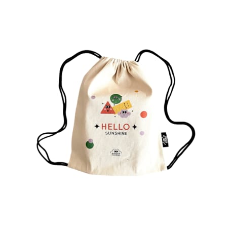 Plecak worek HELLO SUNSHINE z ekologicznej bawełny