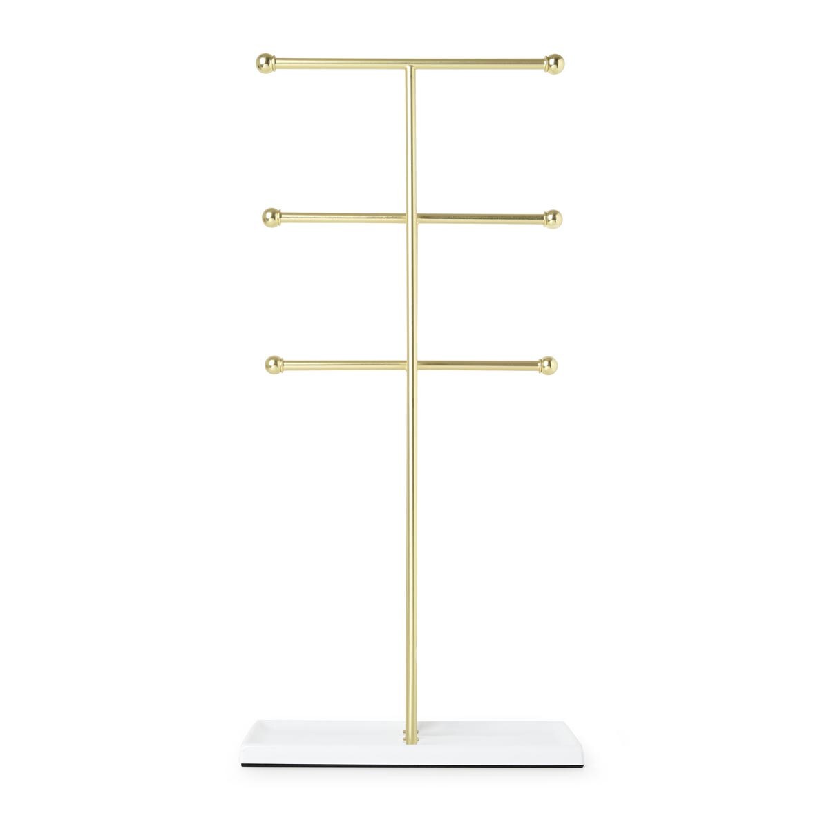Stojak na biżuterię złoty Trigem, 12.7 x 12.7 x 48.5 cm, Umbra