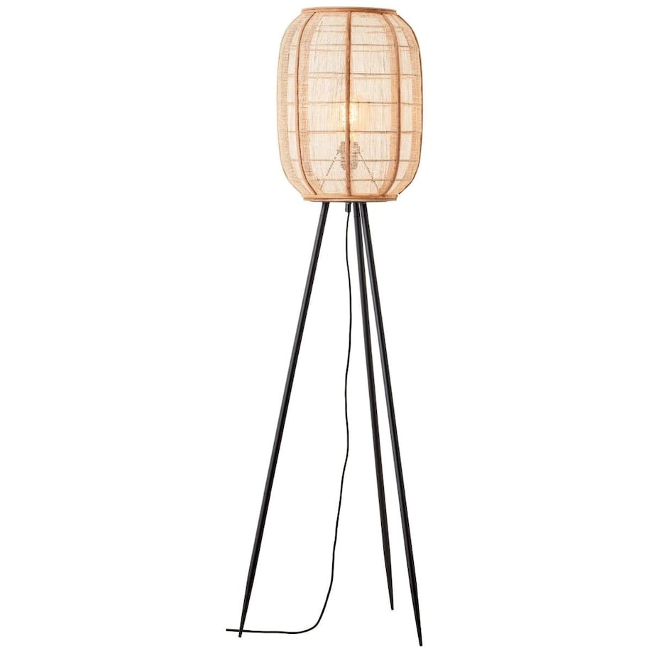 Lampa stojąca na trójnogu Tanah 93136/76 Brilliant boho beż czarna