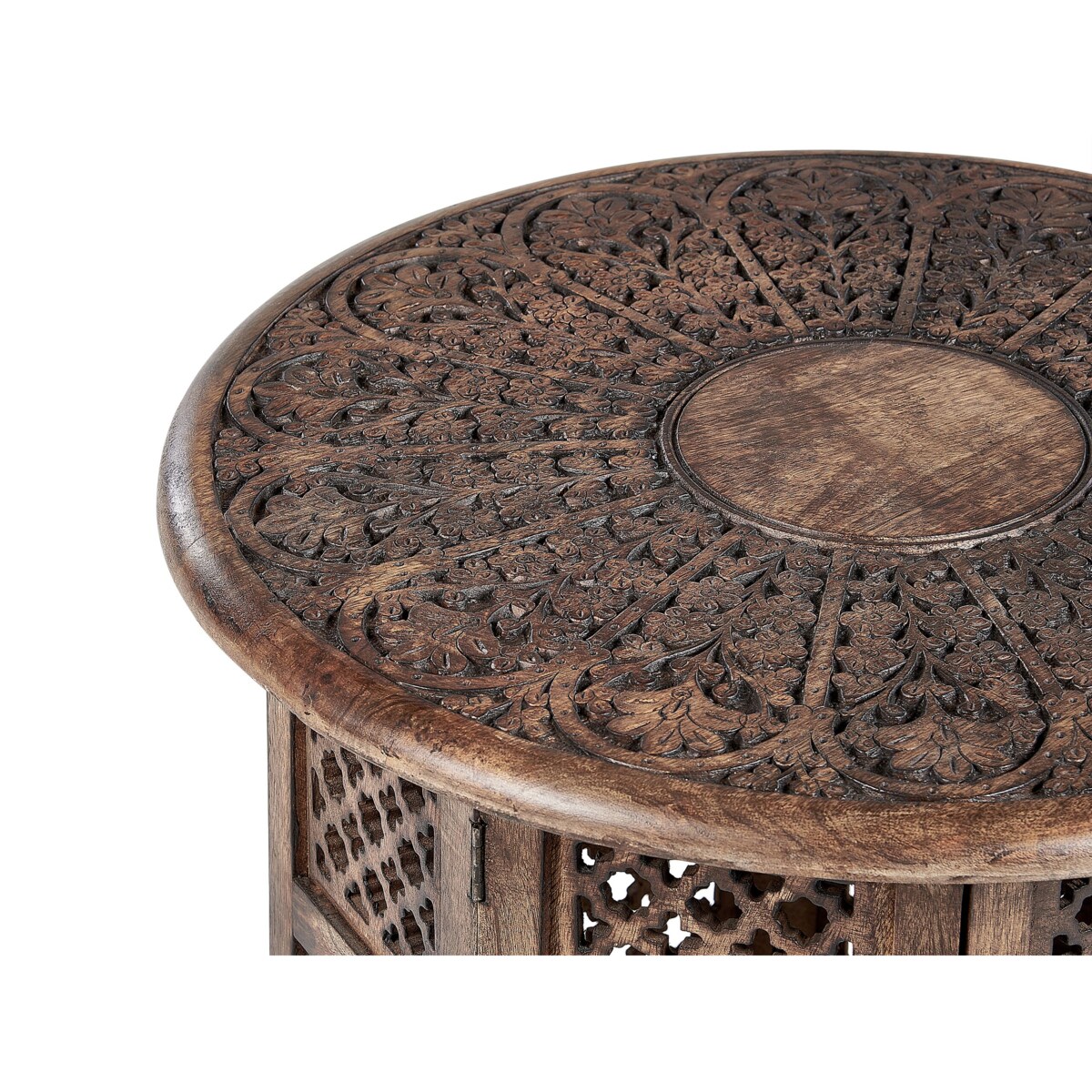 Stolik pomocniczy drewno mango ciemne KUMALI