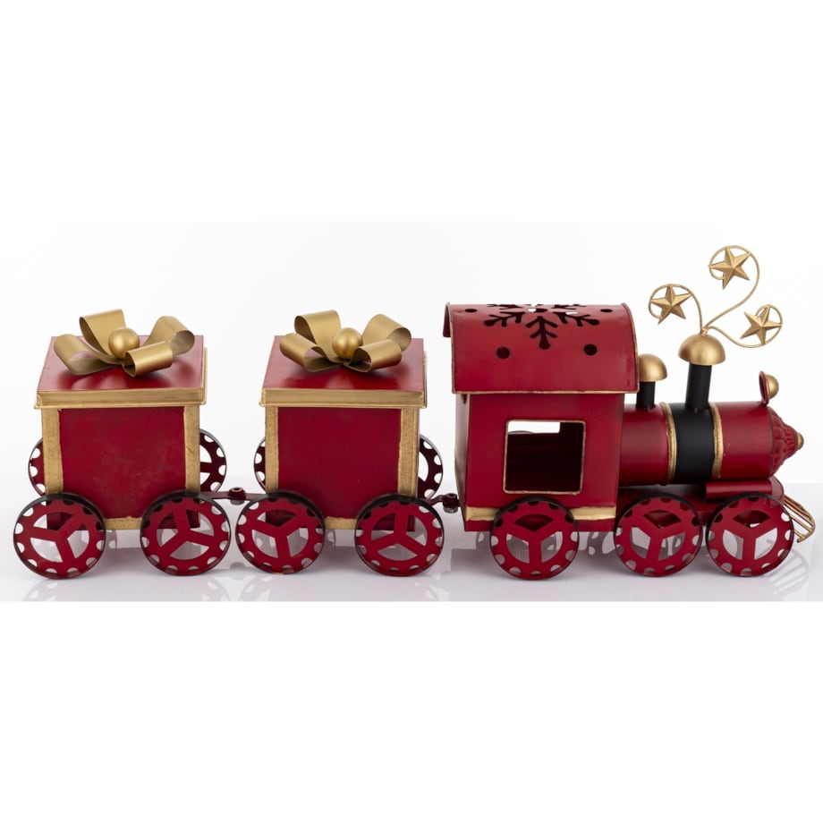 Dekoracja - metalowy pociąg 31x17x76 cm BASEL