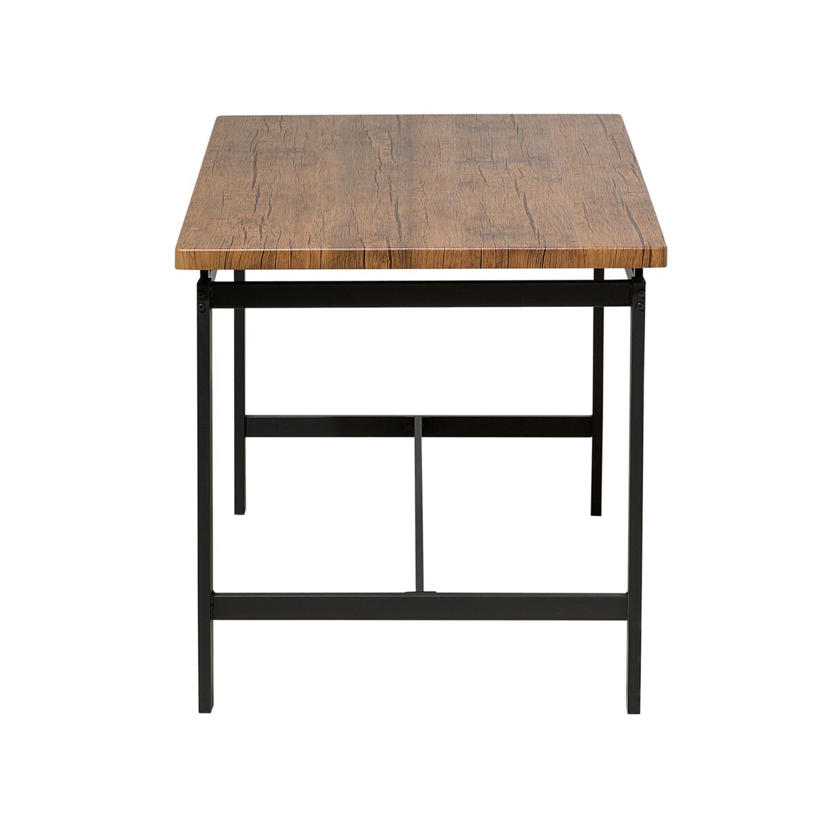 Zestaw do jadalni stół i 4 krzesła ciemne drewno z czarnym ARLINGTON