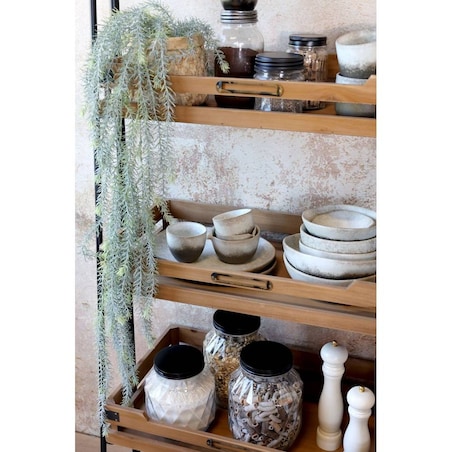 Regał - drabina z półkami, mocowanie do ściany 179,5x70x38 cm