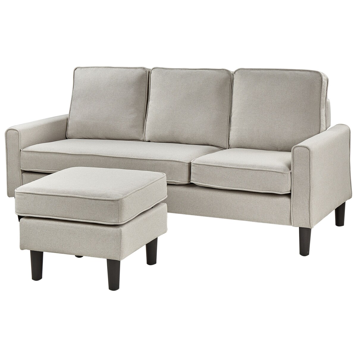 Sofa 3-osobowa z otomaną jasnobeżowa AVESTA