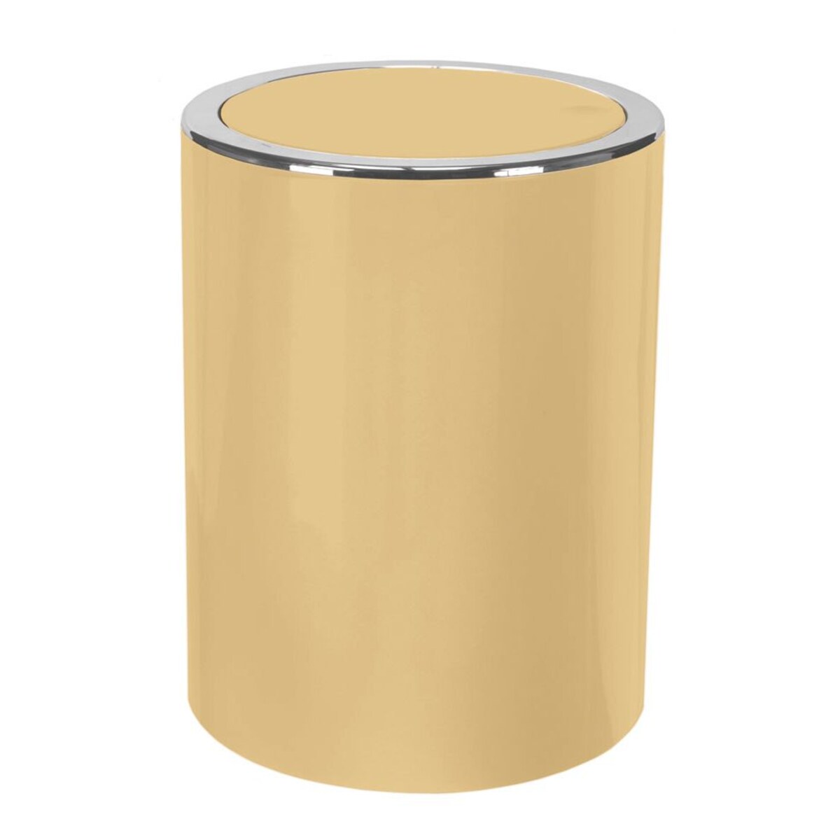 Kleine Wolke Clap Kosz łazienkowy żółty/solaris 5 litrów srebrny rant