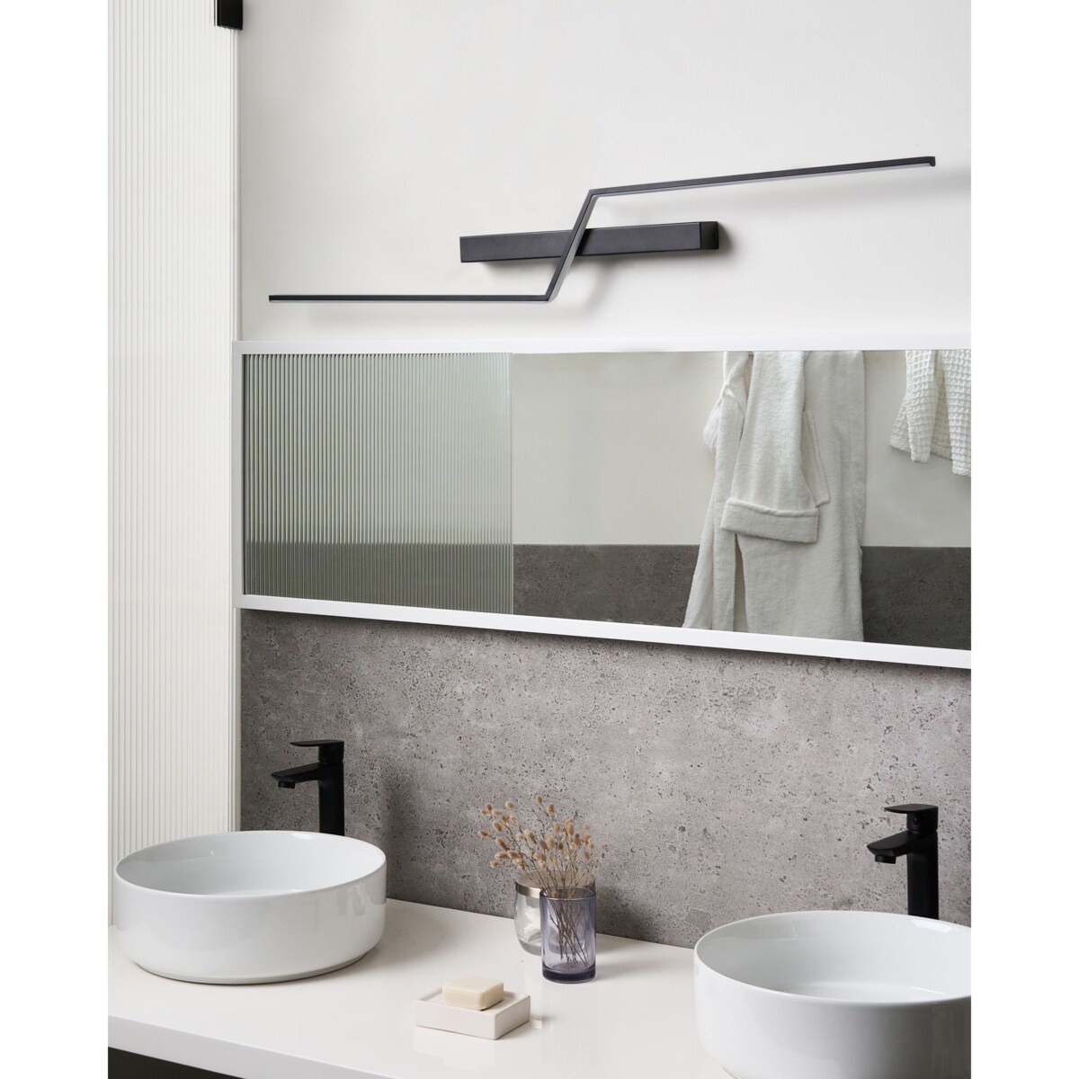 Kinkiet LED obrazowy/łazienkowy NOCEDA Metal Czarny