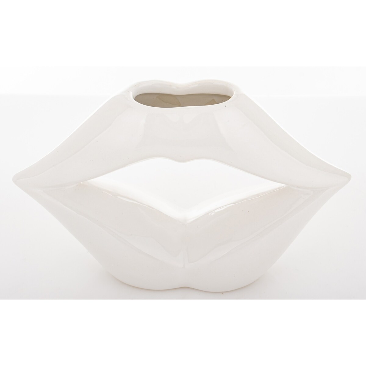 Wazon ceramiczny 13x20x6,5 cm USTA biały