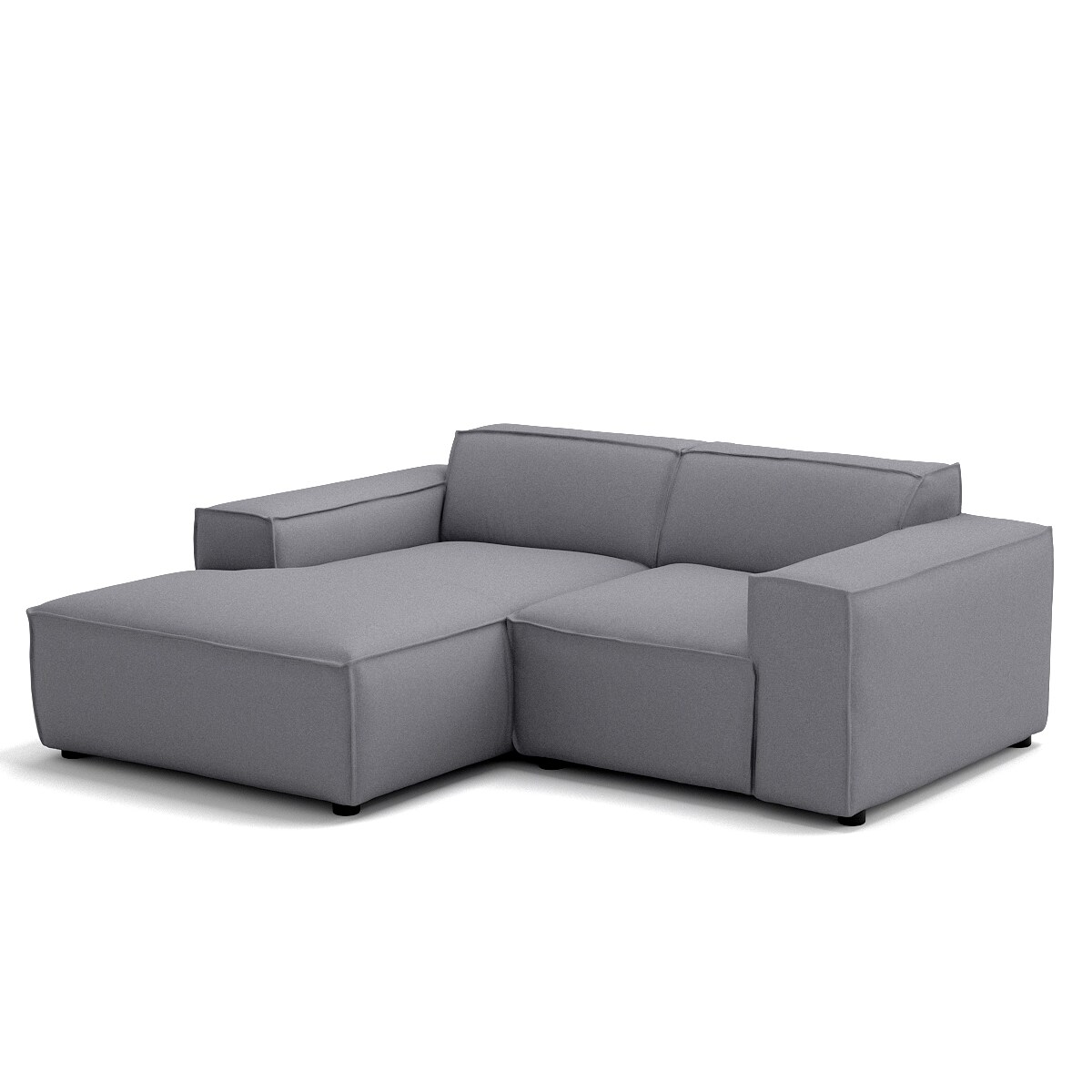 Narożnik lewy 3 osobowy Modularis - Szary Welur