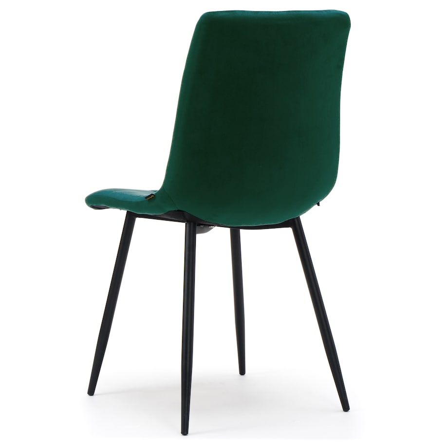 Krzesło tapicerowane pikowane welurowe do salonu jadalni PARMA zielona