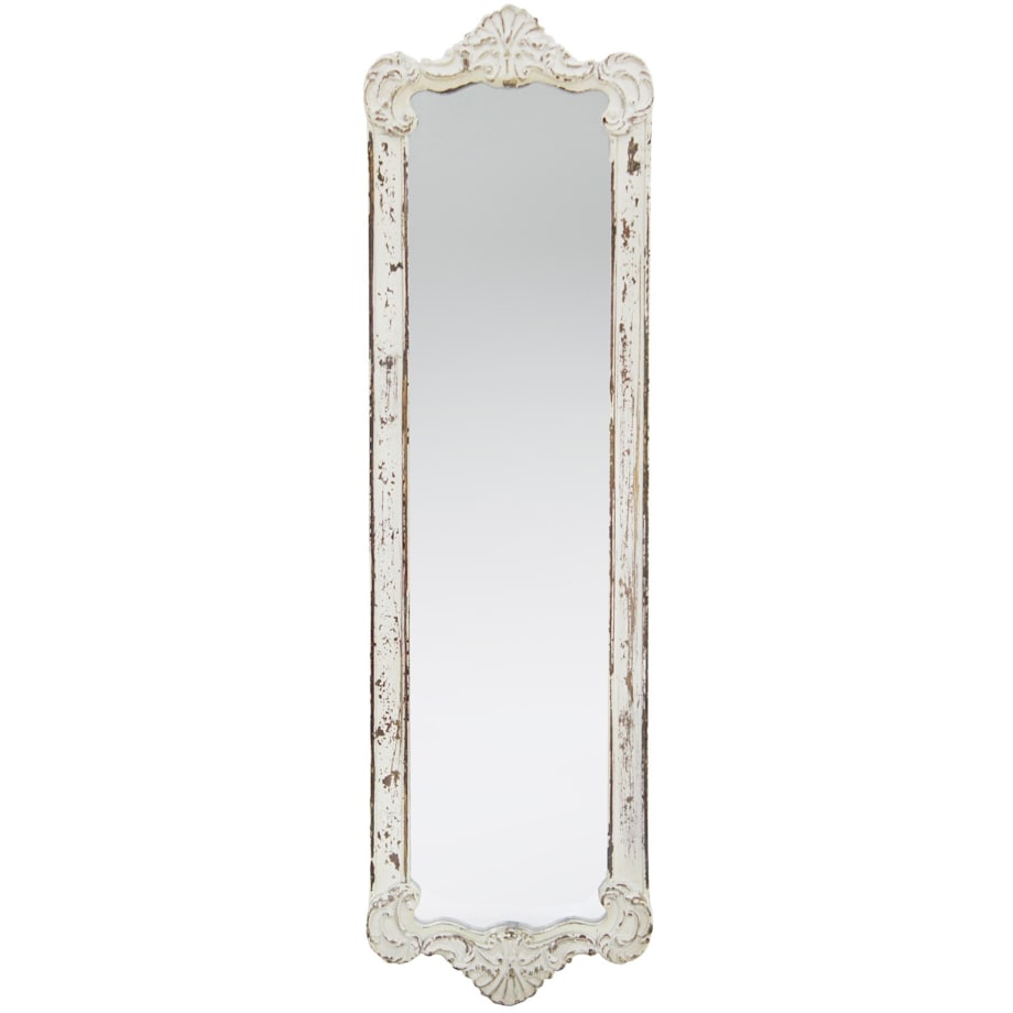 Lustro w drewnianej postarzanej ramie 111x33x3 cm