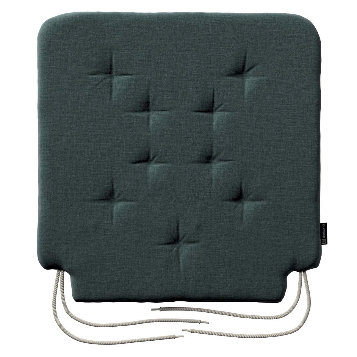 Poduszka na krzesło Olek, zgaszony szmaragd - welwet, 42 x 41 x 3,5 cm, Ingrid