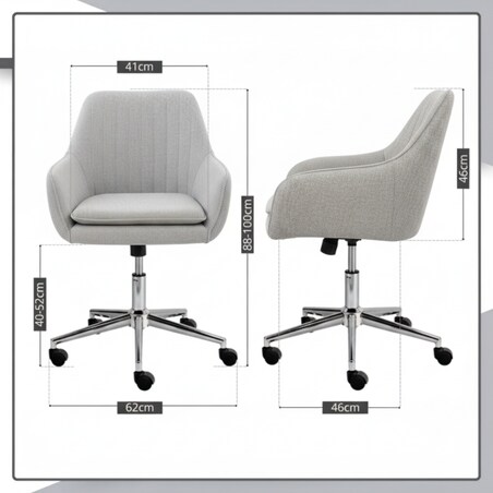 Fotel biurowy obrotowy krzesło biurowe tkanina prążkowana do biurka regulowany szary