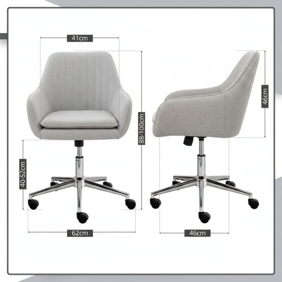 Fotel biurowy obrotowy krzesło biurowe tkanina prążkowana do biurka regulowany szary