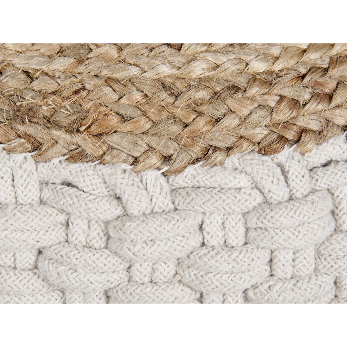 Puf bawełniany 50 x 35 cm biało-beżowy AIZA