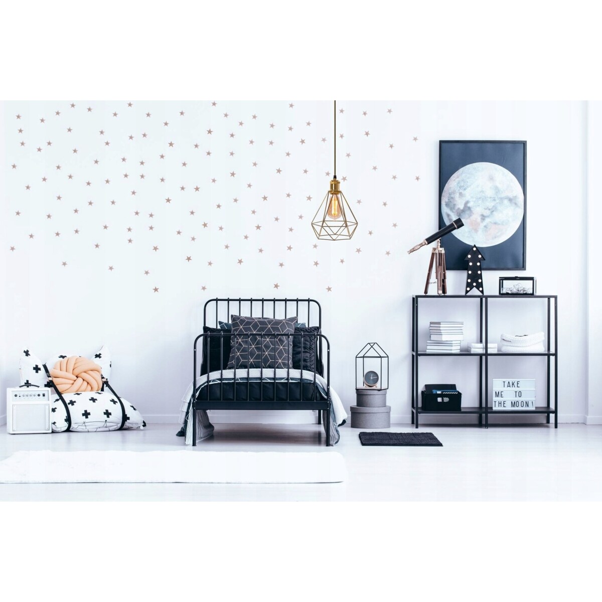 Lampa Diament Sufitowa Wisząca Złota Loft Gold