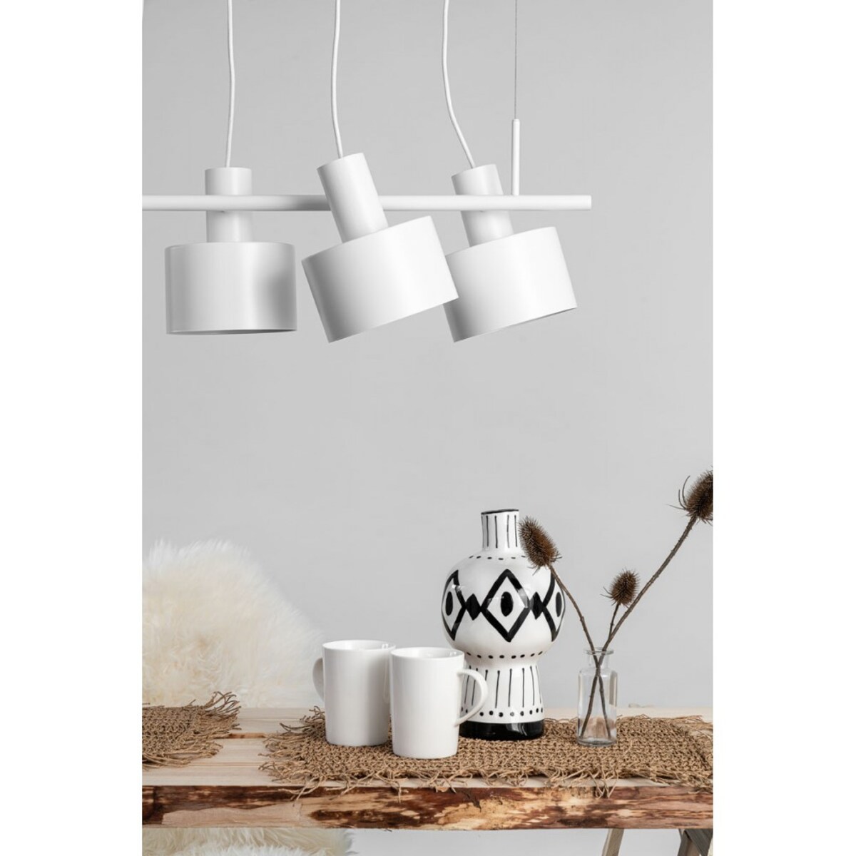 ENKEL 4 biała sufitowa lampa wisząca