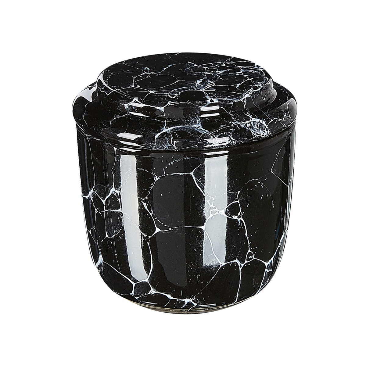 6-częściowy zestaw akcesoriów łazienkowych ceramiczny czarny PALMILLA