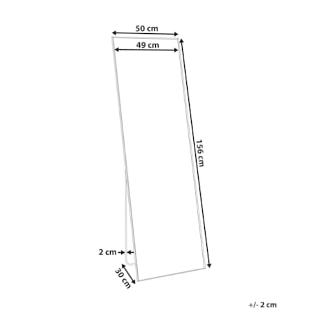 Lustro stojące złote BEAUVAIS