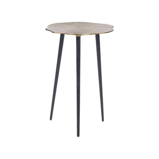 Stolik pomocniczy metalowy złoty z czarnym MUNNAR