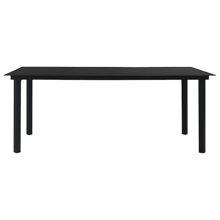 vidaXL 7-cz. zestaw mebli ogrodowych, rattan PVC, czarny