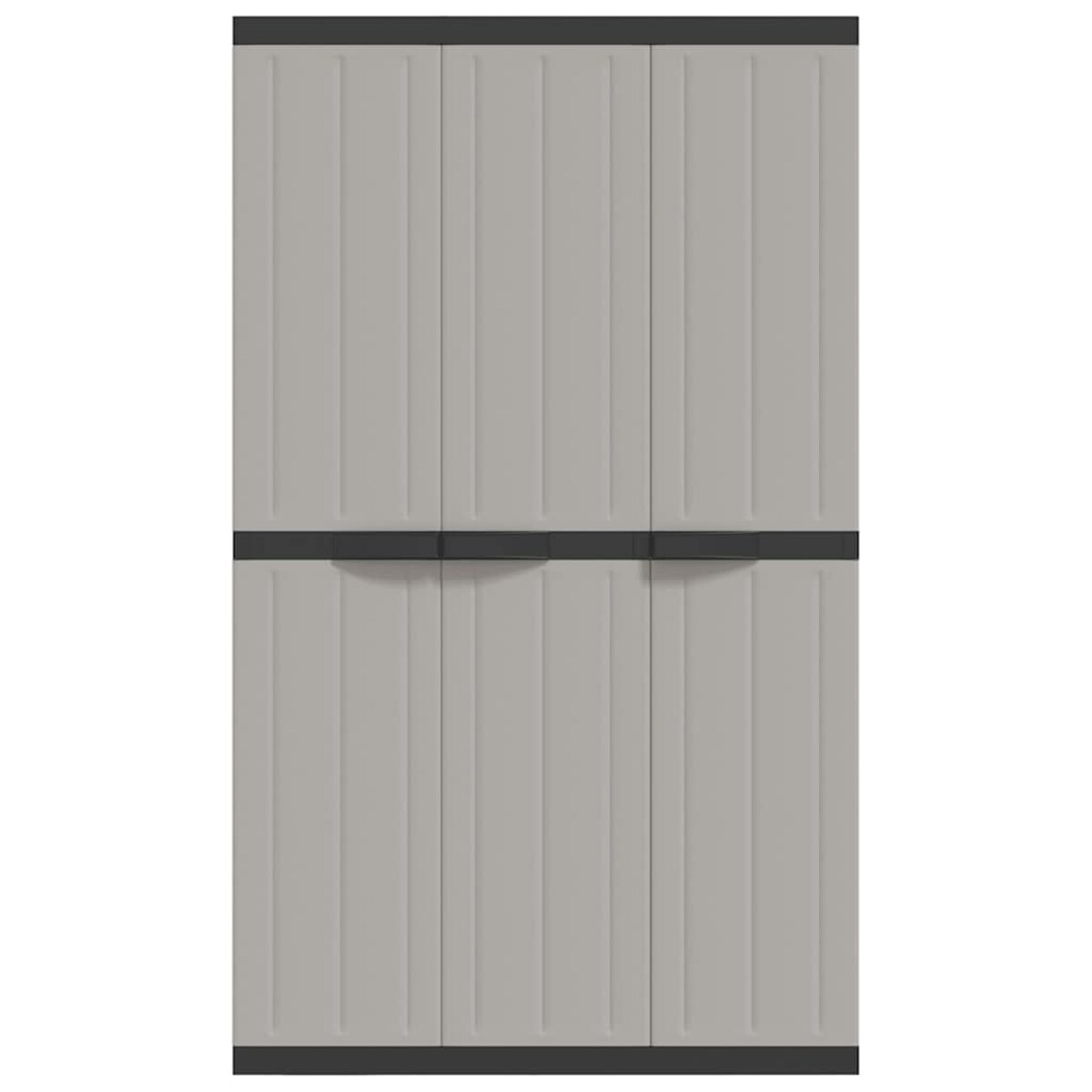 vidaXL Szafka ogrodowa, szaro-czarna, 97x37x165 cm, PP