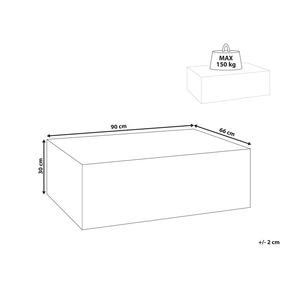 Stolik pomocniczy NOBRES Efekt trawertynu