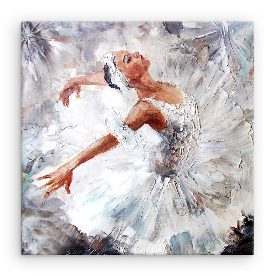 Obraz Na Płótnie BALERINA Balet Malarstwo 60x60cm