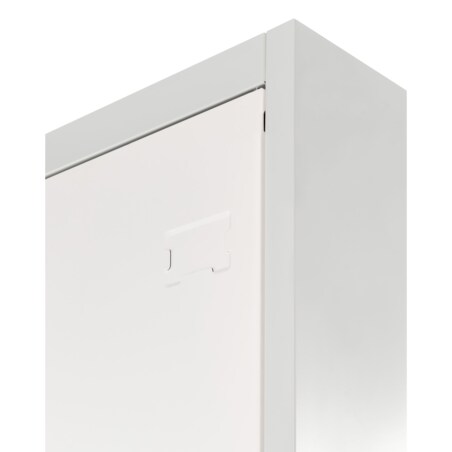 Szafa socjalna ubraniowa czterodrzwiowa z ławką ATHLETE Metal Szary/ biały