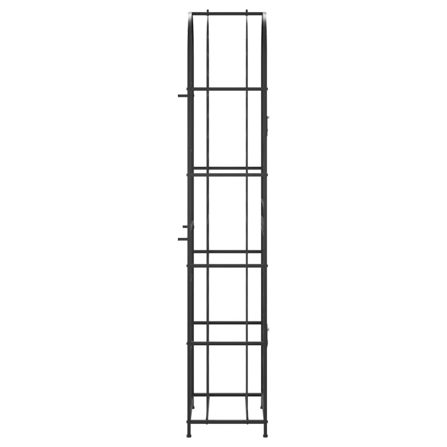 vidaXL Stojak na 73 butelki, czarny, 45x36x200 cm, kute żelazo