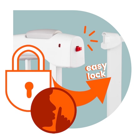 Barierka zabezpieczająca ochronna Nukido na schody i drzwi 75-105cm biała 718000