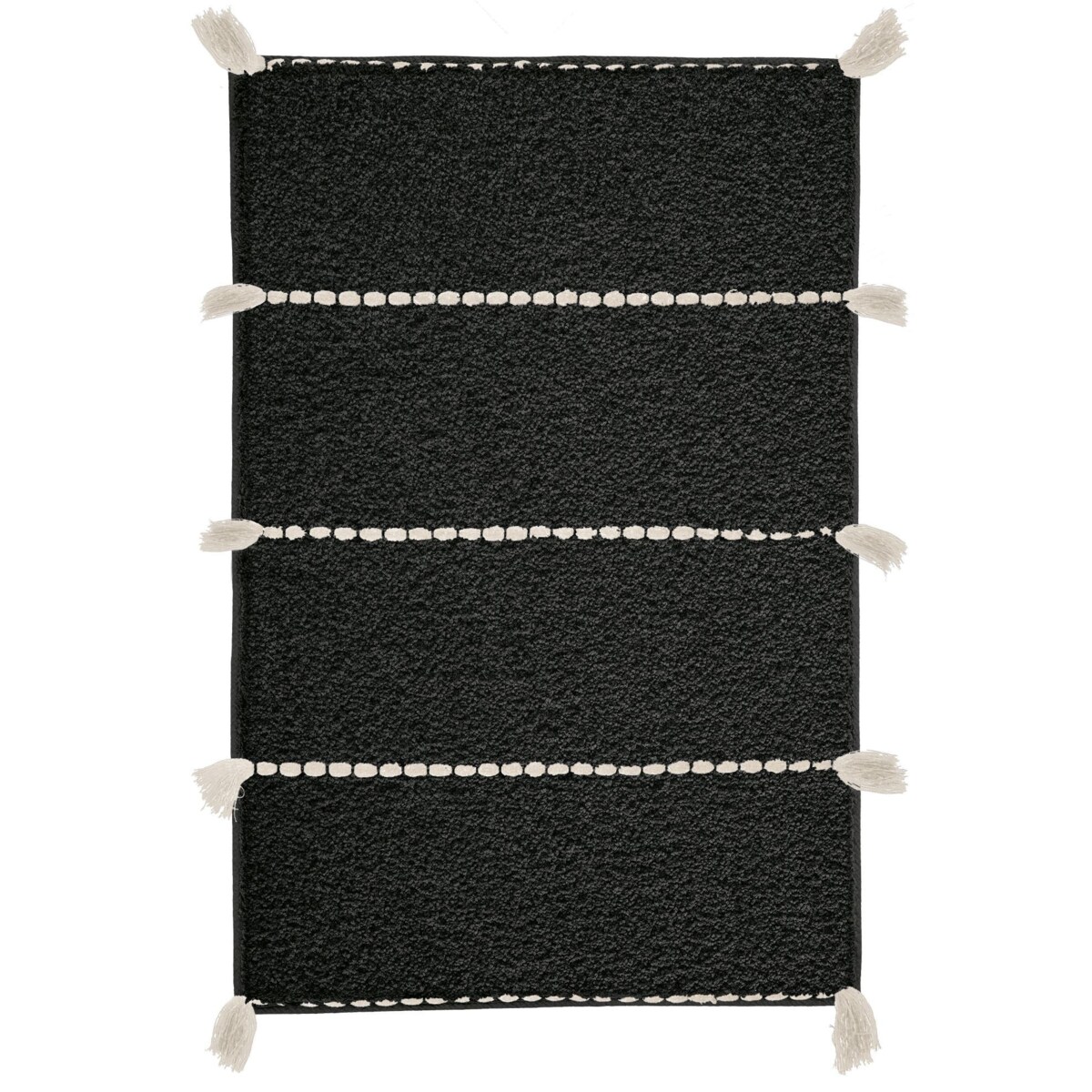 Kleine Wolke Travis Ekologiczny Dywanik łazienkowy czarny 70x120 cm ECO LIVING