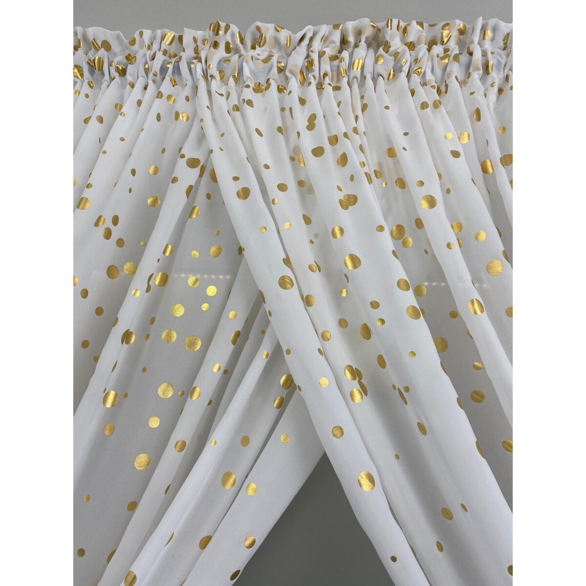 Firana gotowa złote akcenty 400x160 cm