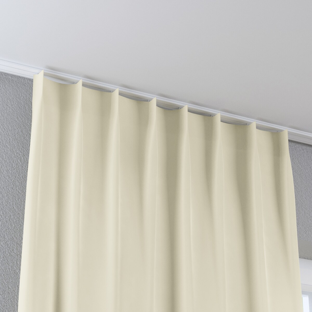 Zasłona na haczykach flex pojedynczych 130x260 kremowy