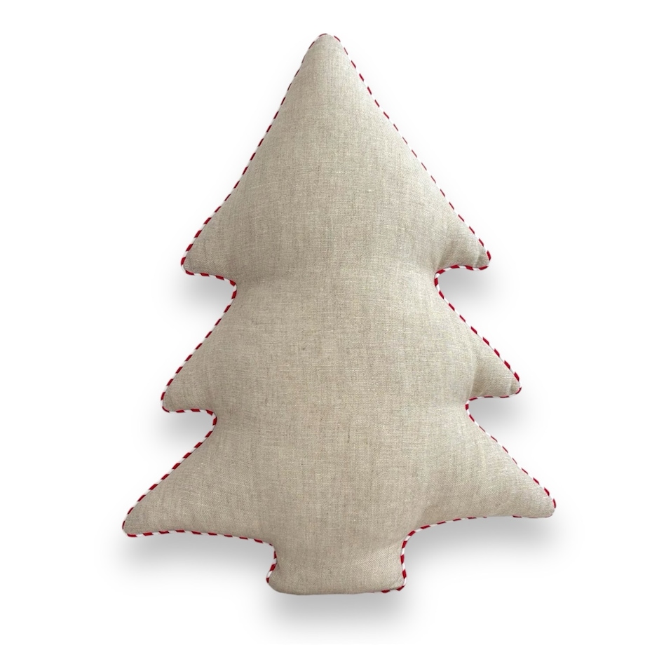 Poduszka Choinka len z wstawką dwukolorową