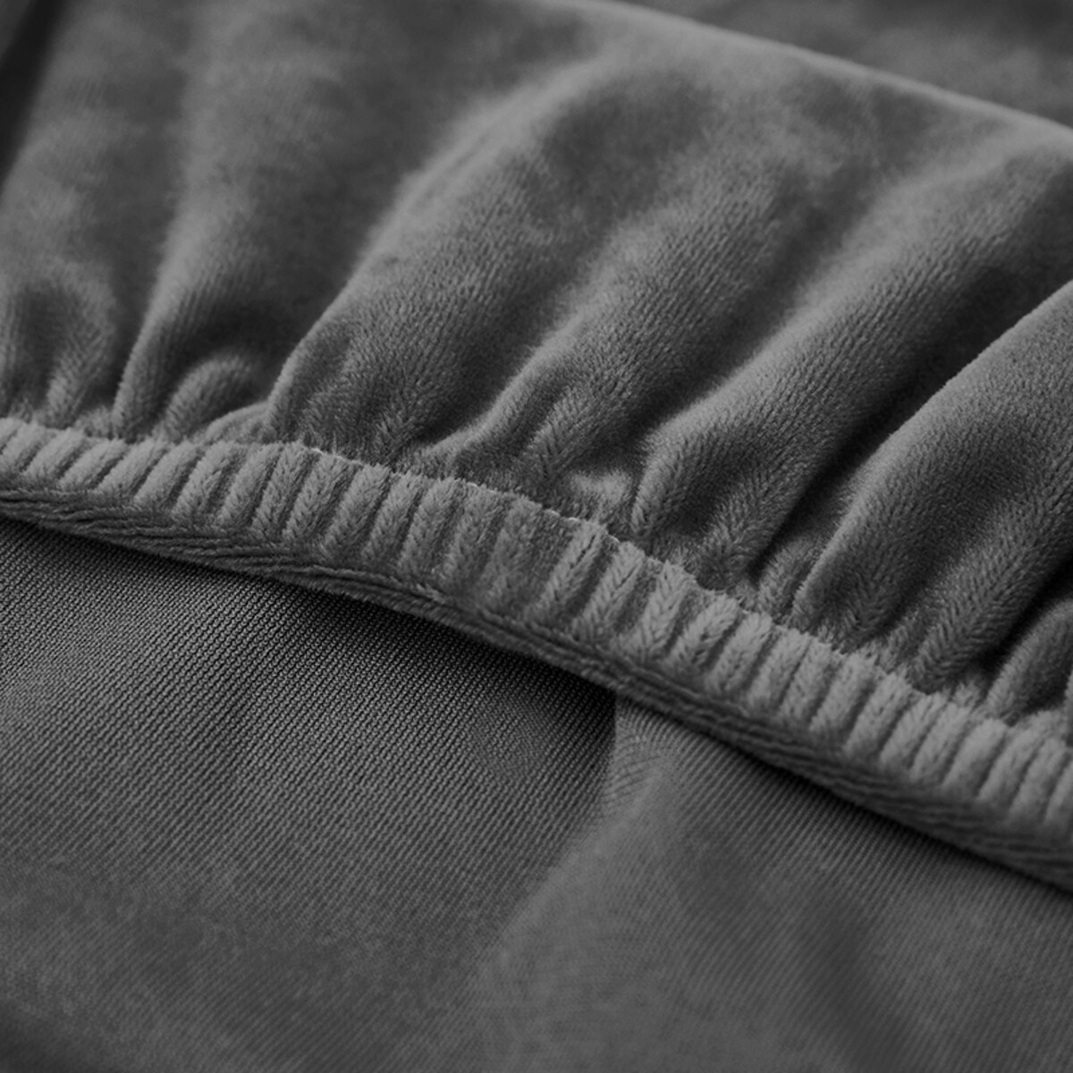 POKROWIEC NA KANAPĘ SIEDZISKO SZARY WELUR 135-165 [22SB3]