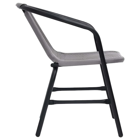 vidaXL Krzesła ogrodowe, 4 szt., rattan syntetyczny i stal, 110 kg
