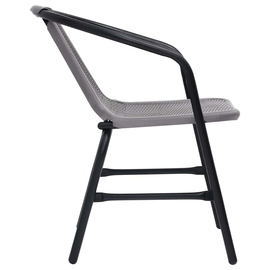 vidaXL Krzesła ogrodowe, 4 szt., rattan syntetyczny i stal, 110 kg