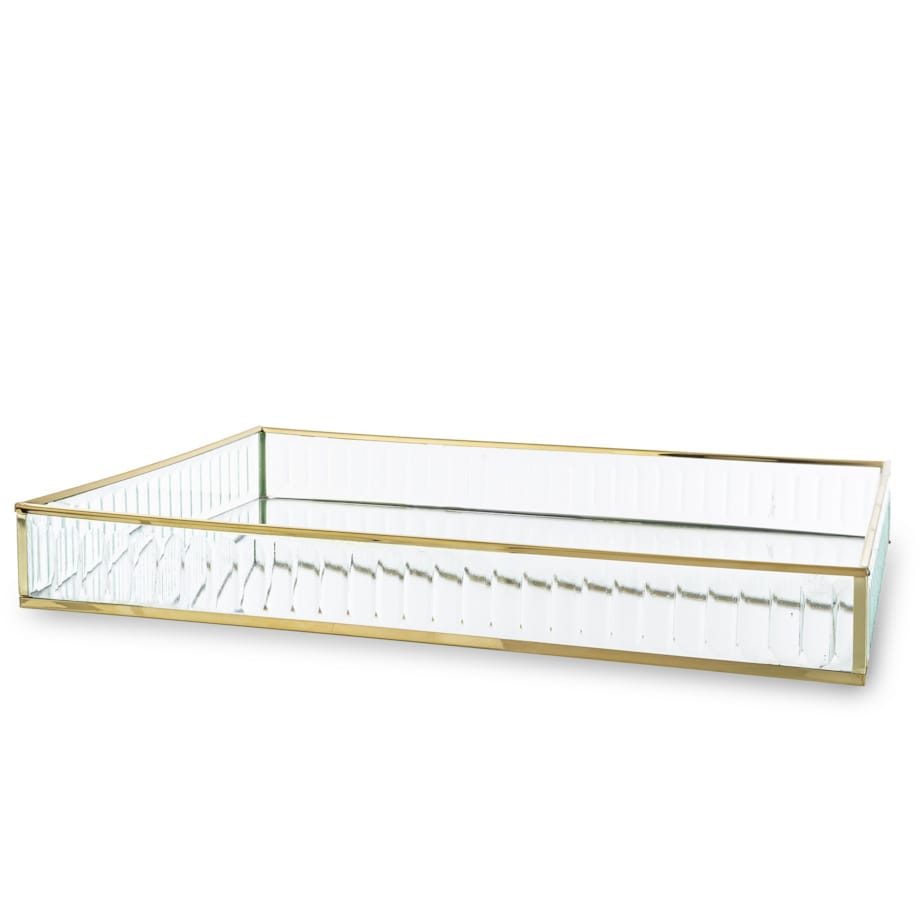 Taca dekoracyjna szklana 35 x25x4,5 cm VETRU prostokątna