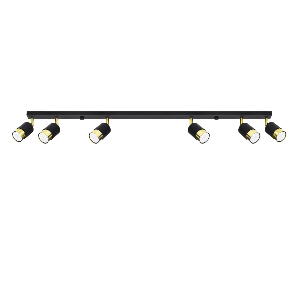 Plafon NERO 6 czarny/złoty