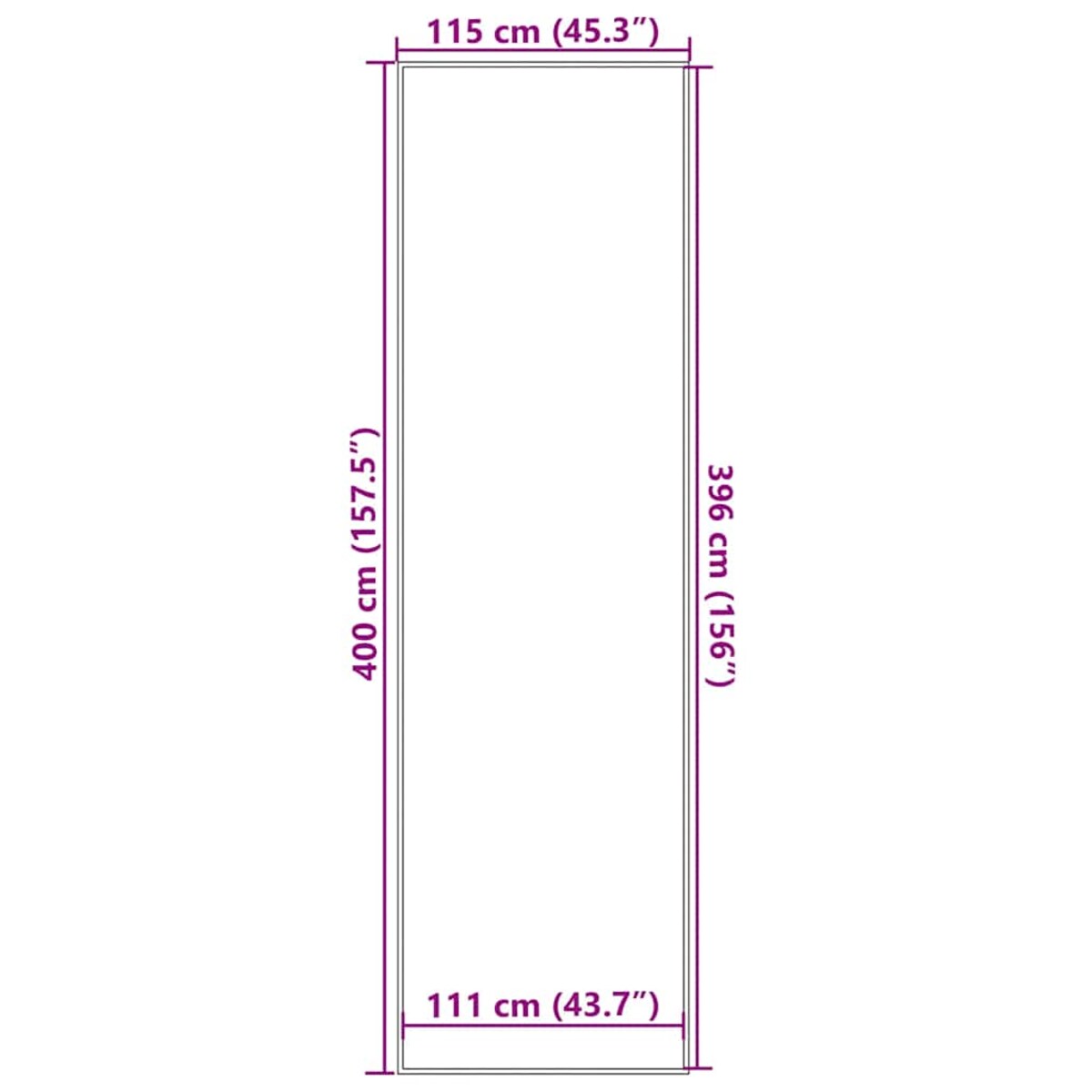 vidaXL Wycieraczka Brązowa 115x400 cm