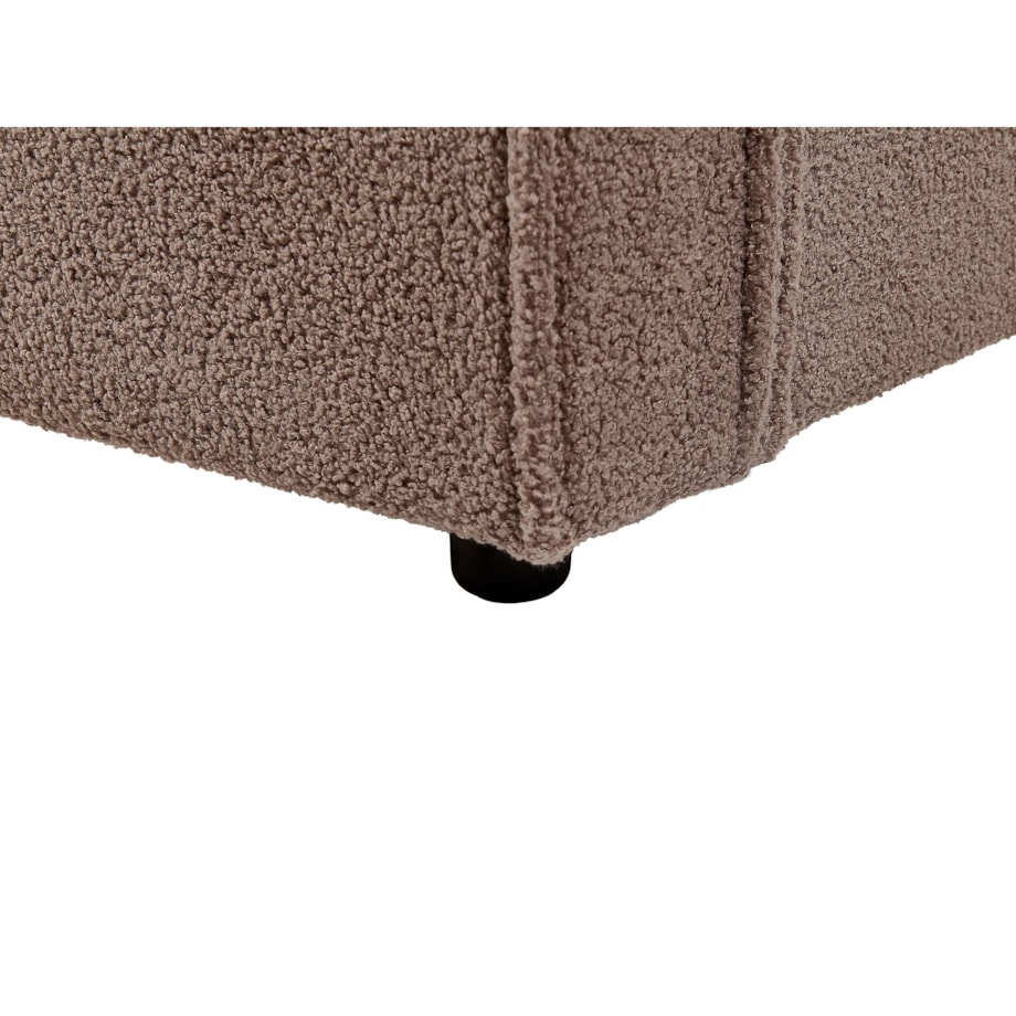 Łóżko boucle 160 x 200 cm brązowe LINARDS