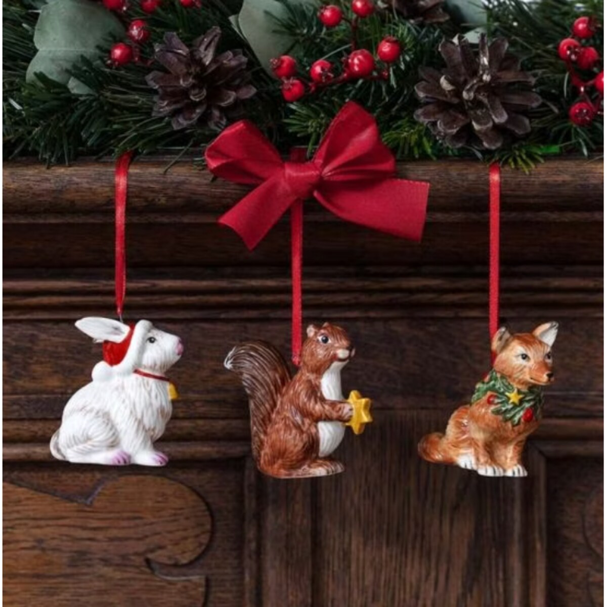 Zestaw 3 zawieszek Zwierzęta leśne Nostalgic Ornaments, 6 x 7 cm, Villeroy & Boch