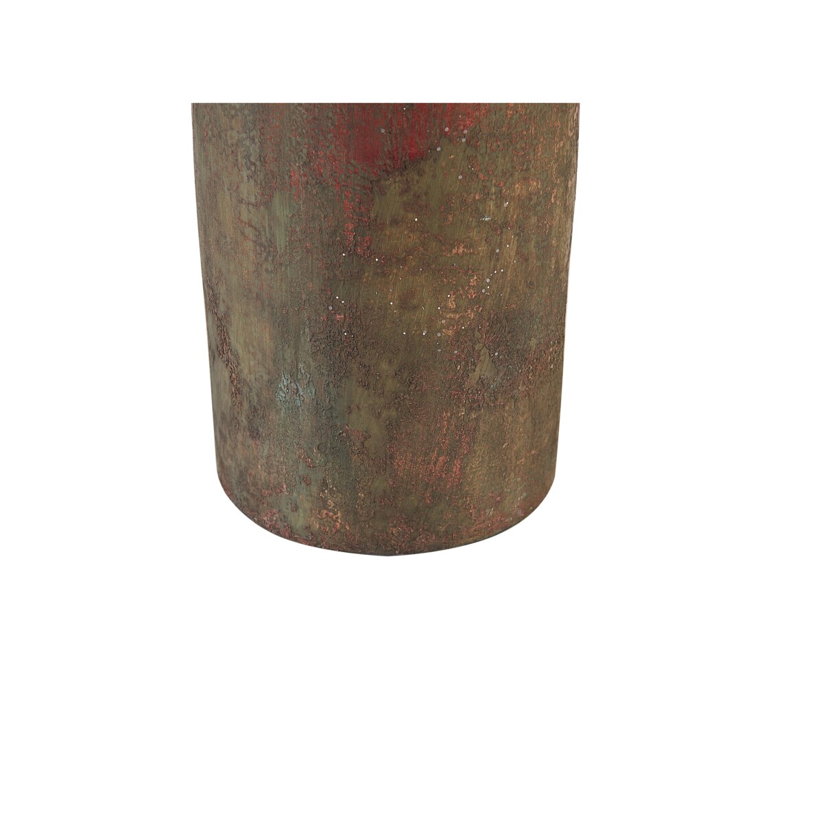 Wazon dekoracyjny z terakoty zielono-miedziany UBEDA