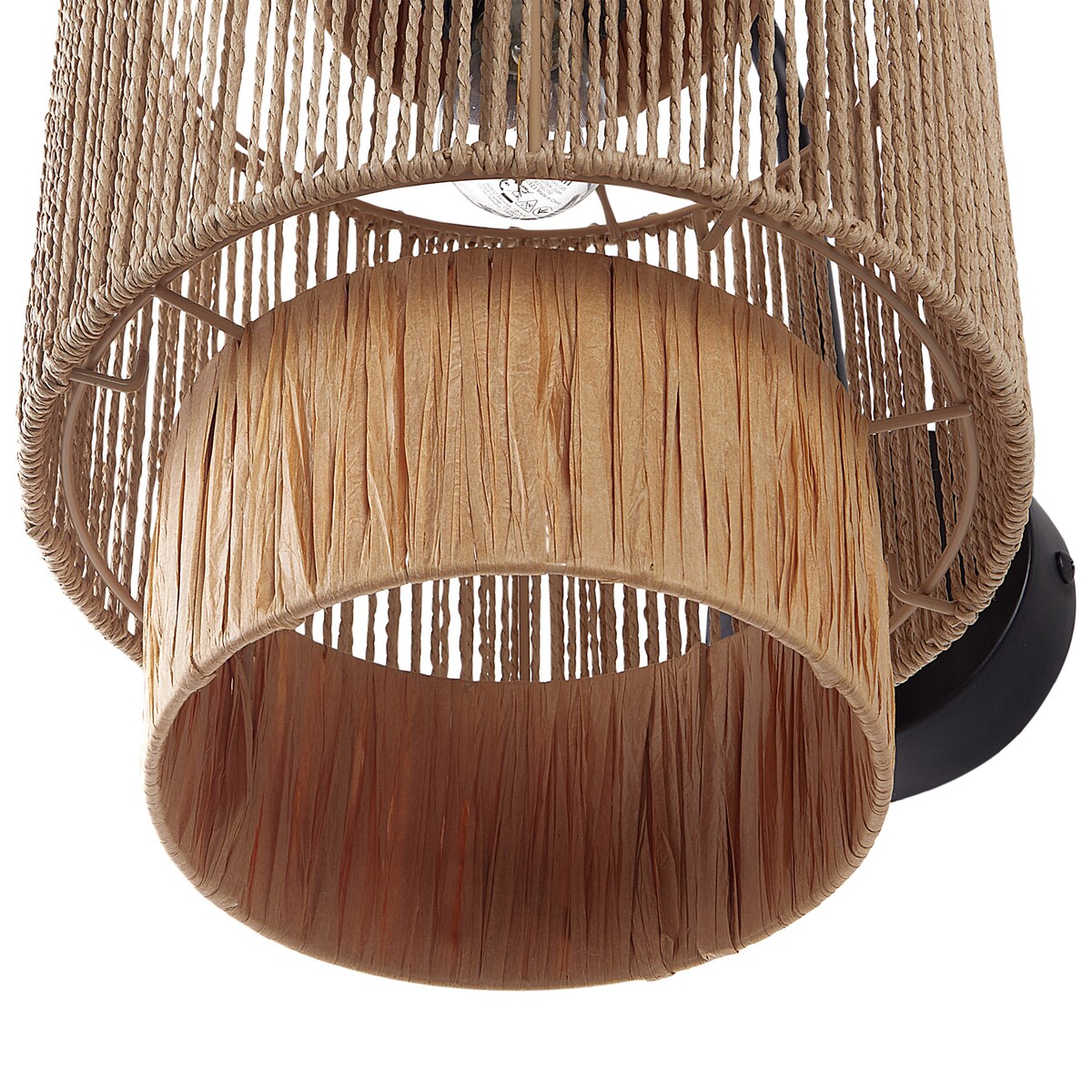 Zestaw 2 lamp ściennych JAMMA Naturalny Papierowa plecionka